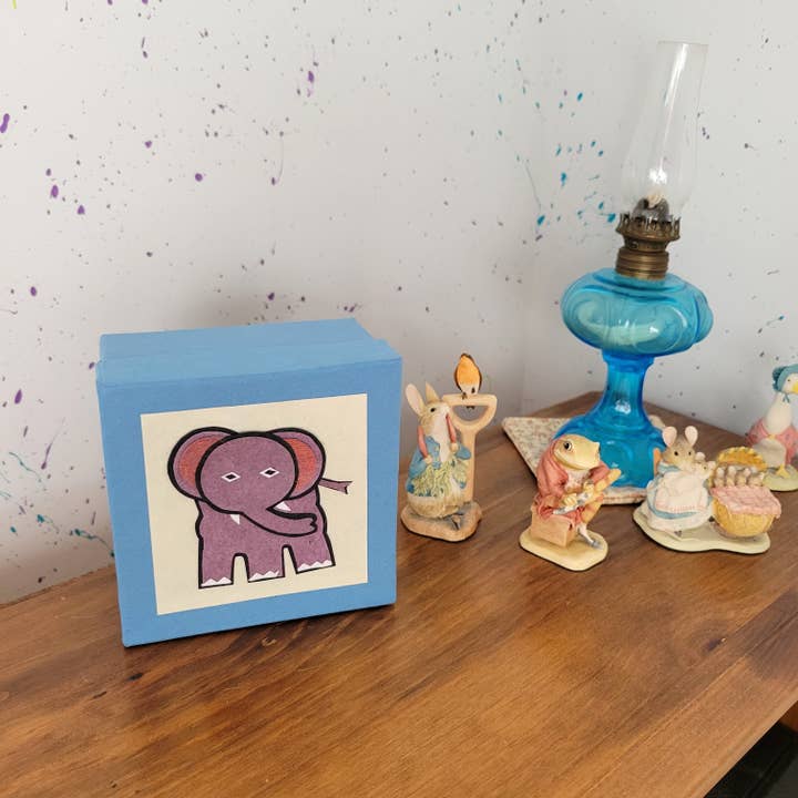 Eclectic Woodchuck - Vendita all'ingrosso Scatole decorative - Scatola in cartapesta a forma di elefante5