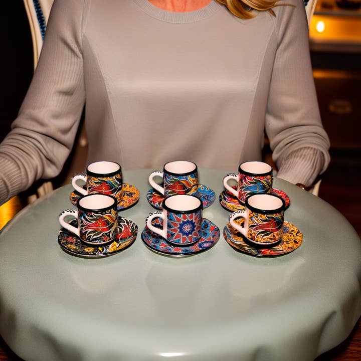 Turkish Espresso cup set of 6 for wholesale by LIGHTS N GIFTS INC