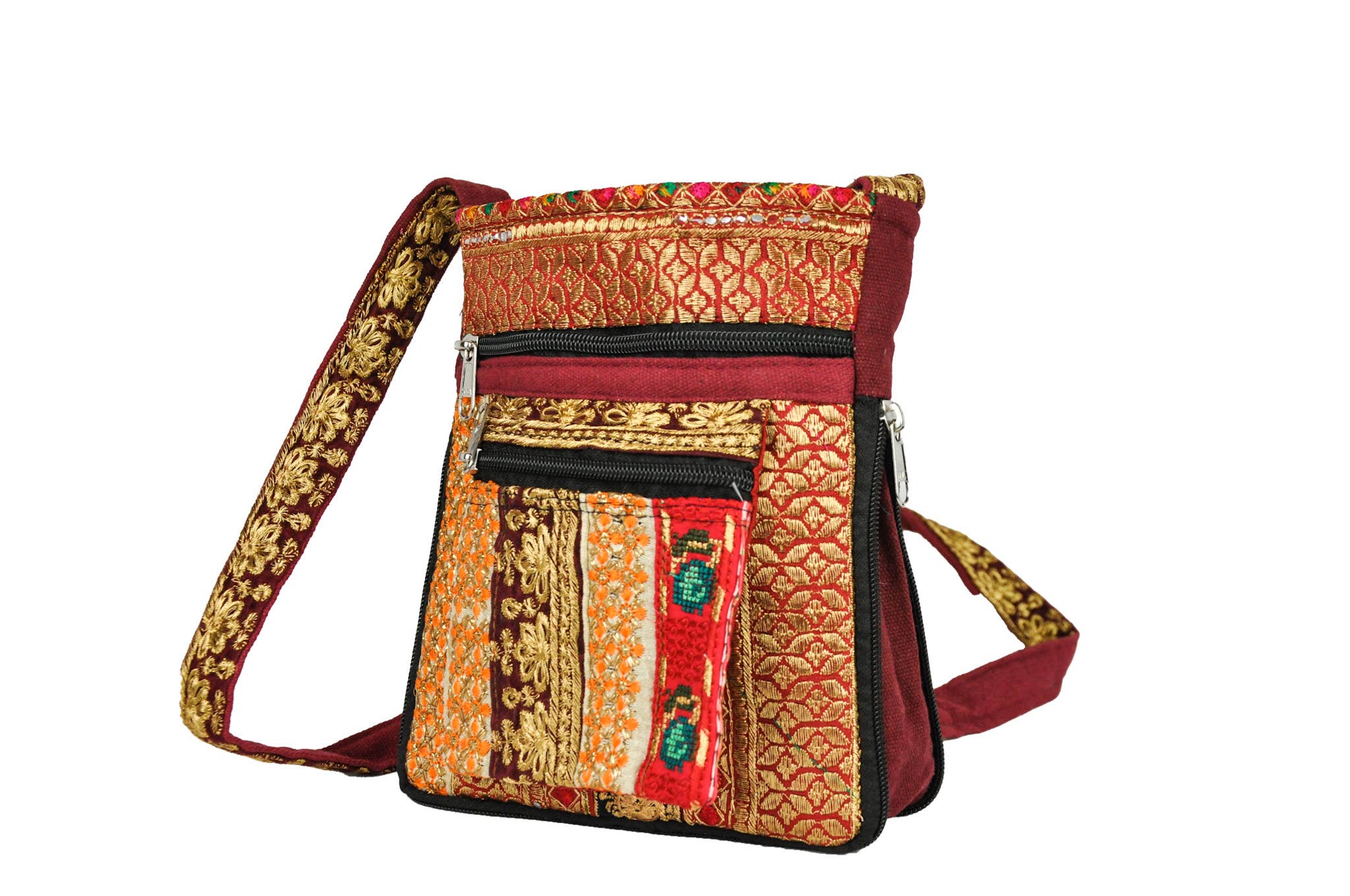 Zumki - Wholesale Crossbody Bag - Women's - Sage Embroidered Crossbody Bag6