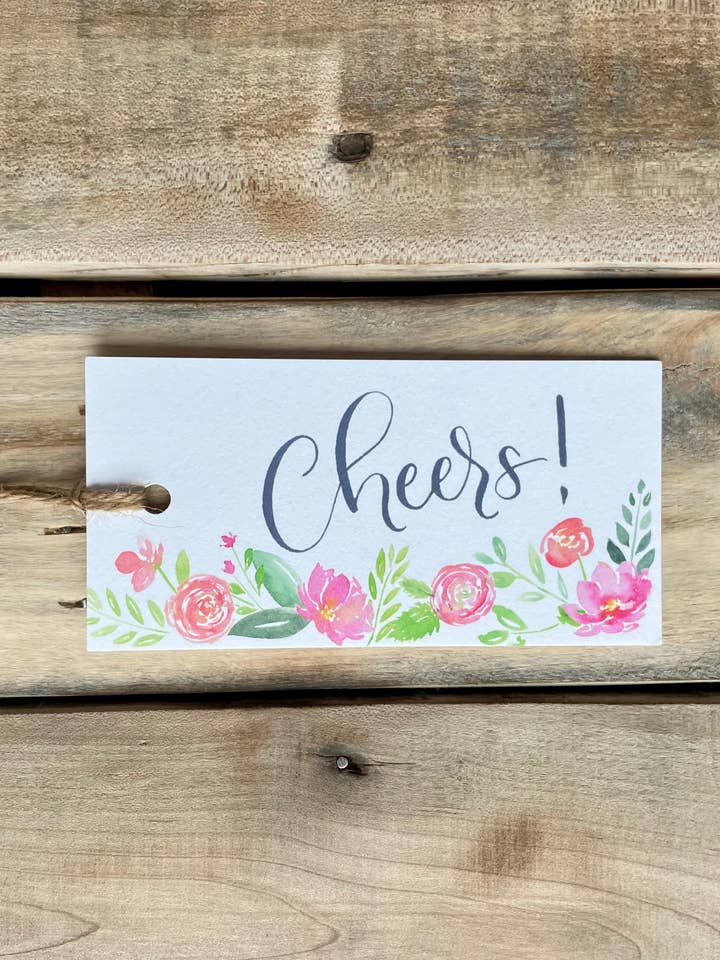 Skål Jungle Floral Vin Tags for engroshandel hos Mar + Liz Ink and Art