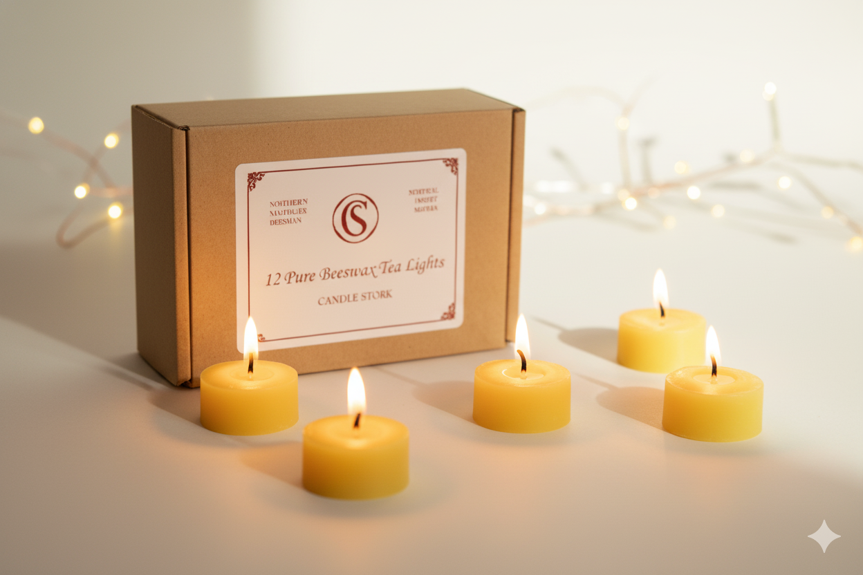 Candle Stork - Wholesale Tea Light Candles - Pure Beeswax Tea Light Candles1