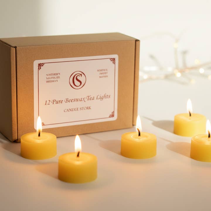 Candle Stork - Wholesale Tea Light Candles - Pure Beeswax Tea Light Candles1
