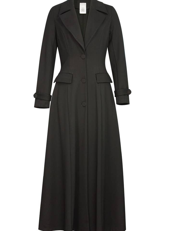 Manteau Ponte grande taille Chic Star en noir 030824 pour la vente par CHIC STAR