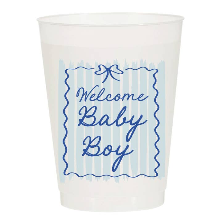 Willkommen Baby Junge Frosted Cups- Baby für den Großhandel von Sip Hip Hooray
