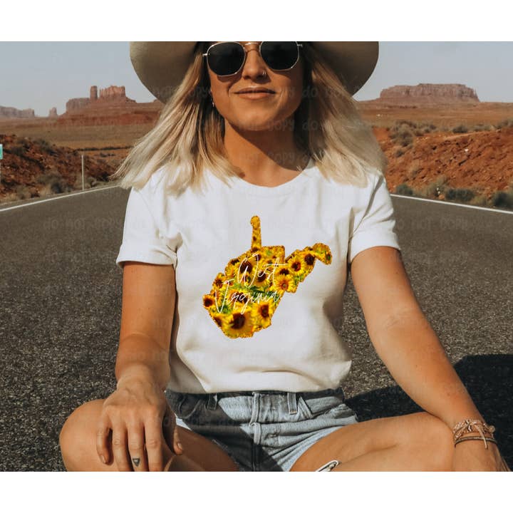 Sunflowers West Virginia TRANSFER for wholesale by Sassy and Sublime