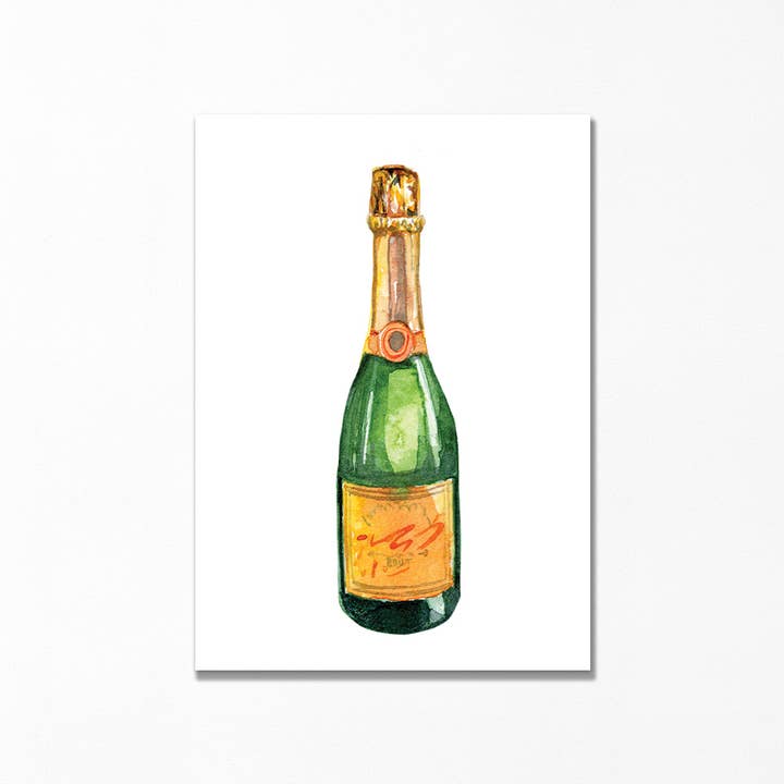 Celebratory Champagne Greeting Card for wholesale by Katie Napoli