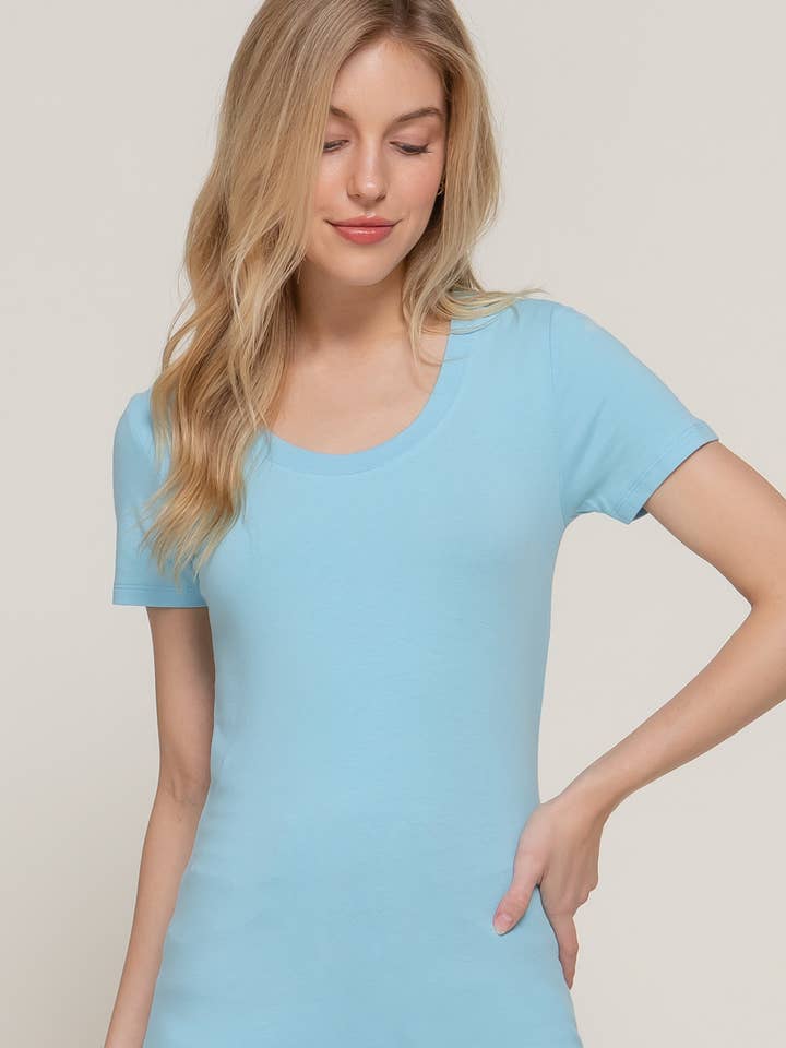 Active Basic | Active USA - Wholesale T-shirt – women's - Short Sleeve Scoop Neck Cotton Jersey Top12