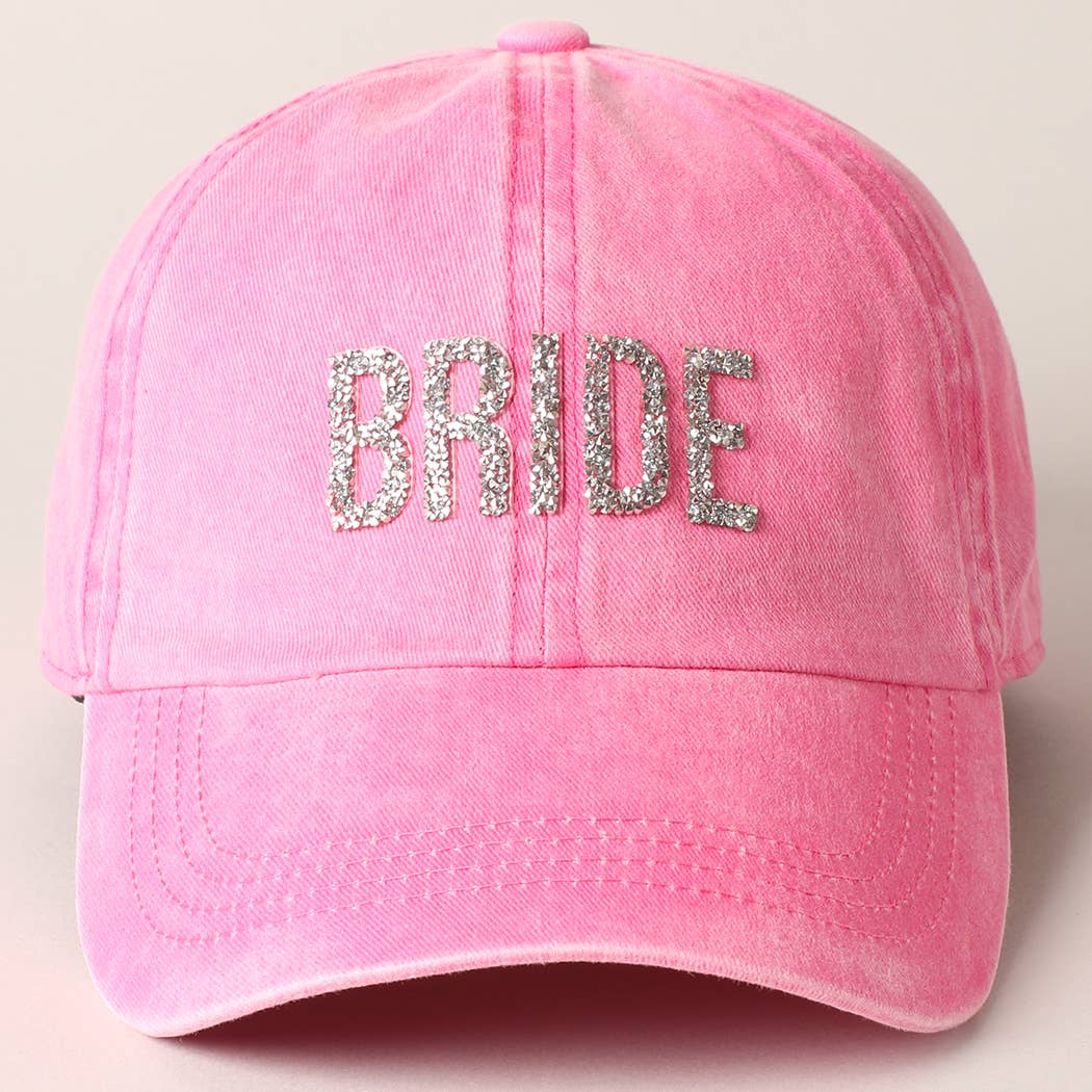 Fashion City - Wholesale Baseball Cap - Women's - Bride Glitter Letter Patch Baseball Cap1