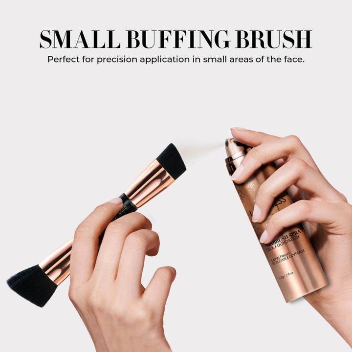 LUMINESS - Wholesale Cheek/Face Makeup Brush - Dual Sided Angled Buffing Brush L400