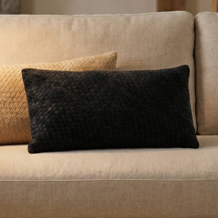 Lumbar Waffle Decorative Pillow for wholesale by LUZIA Home+Fashion