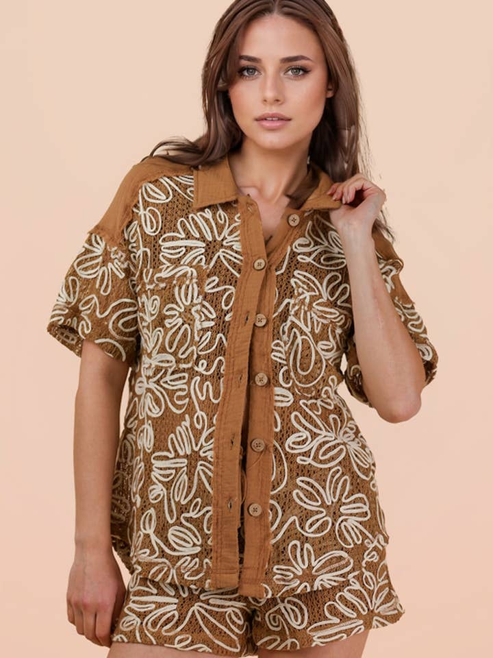 NT11975SET-Completo Maglietta Casual Stampata e Pantaloncini per la vendita all'ingrosso da parte di VERY J