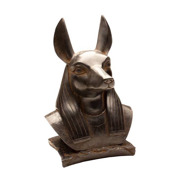 Anubis Bust Large Black - 7" - Egyptian God for wholesale by Discoveries, Inc.
