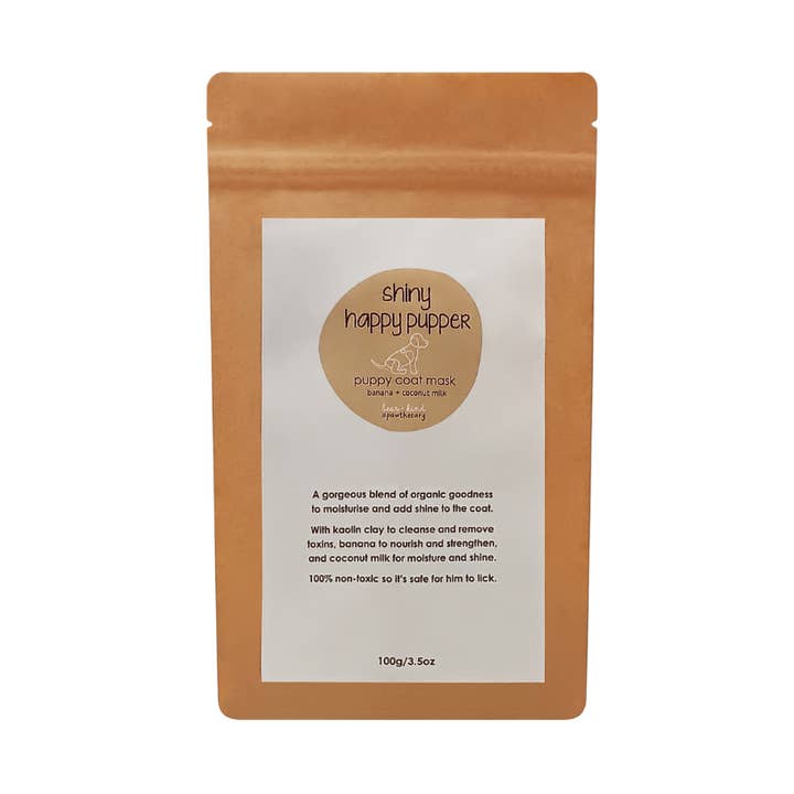 Shiny Coat Mask For Puppies for wholesale by Bear and Kind Apawthecary