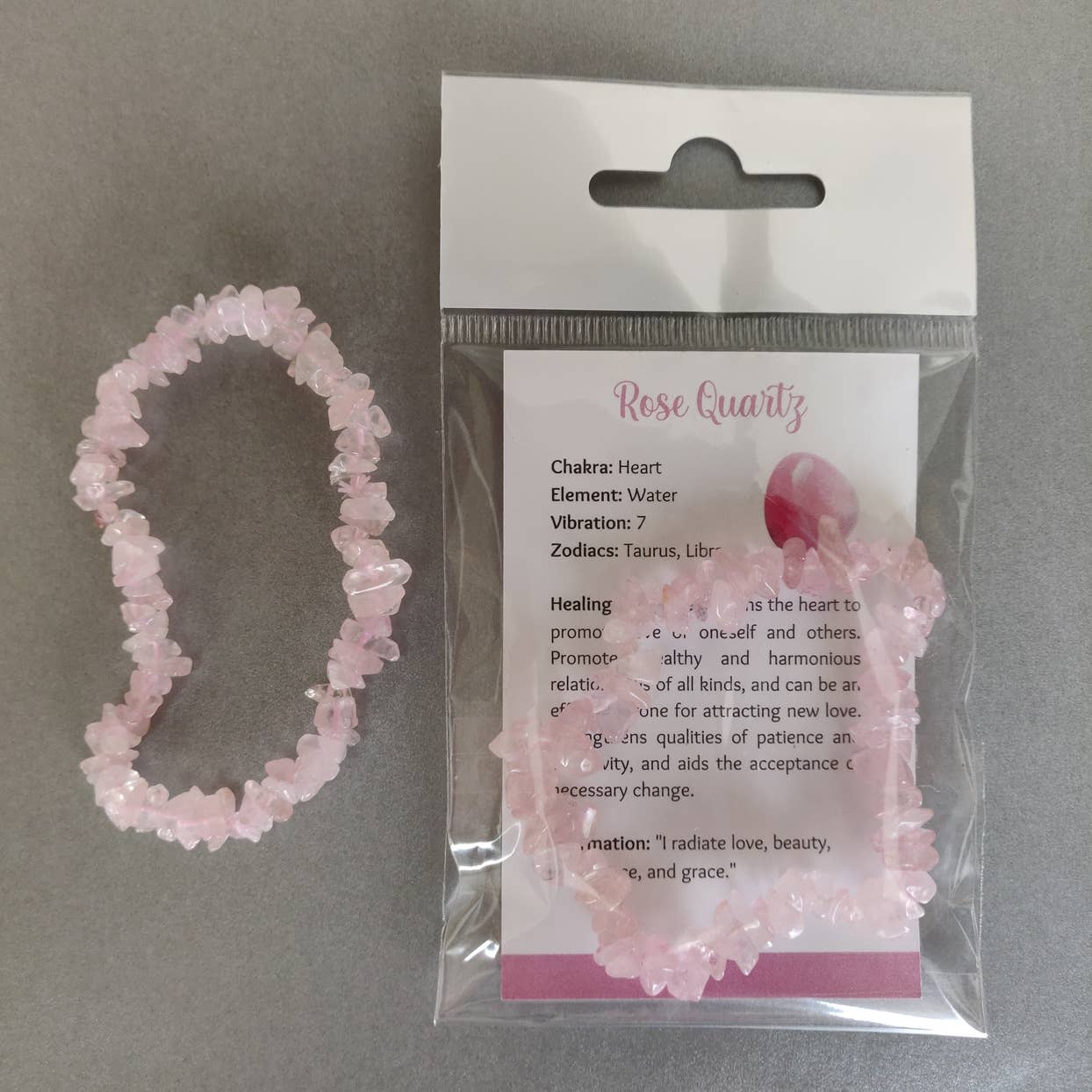 Rare Gear - Wholesale Beaded bracelet - Chip Gemstone / Crystal Stretch Bracelet with FREE Info Card1