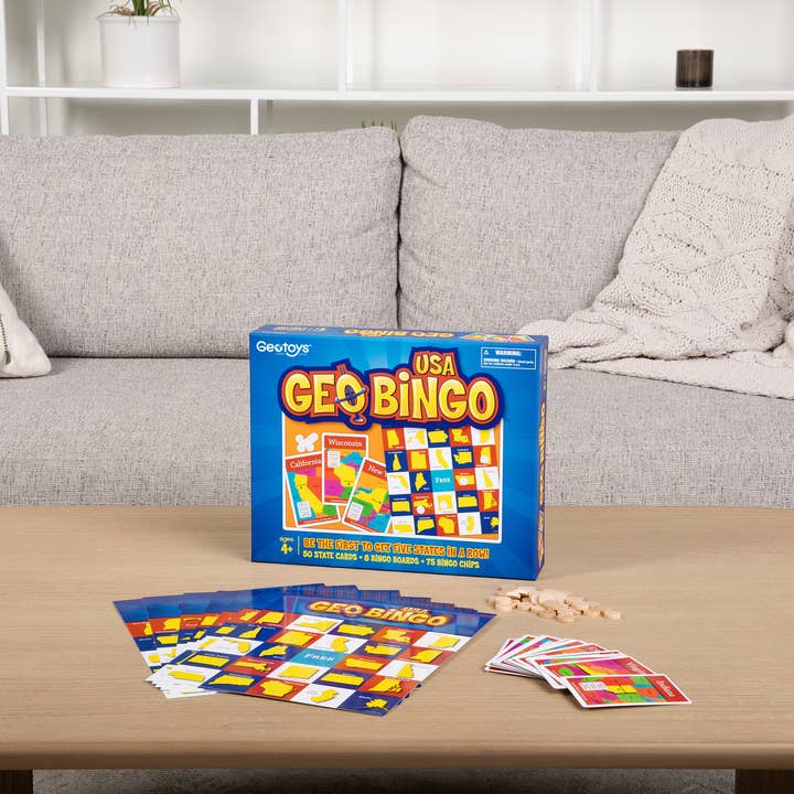 Geotoys - Wholesale Board Game - Geotoys GeoBingo USA Board Game - Learn USA Geography4