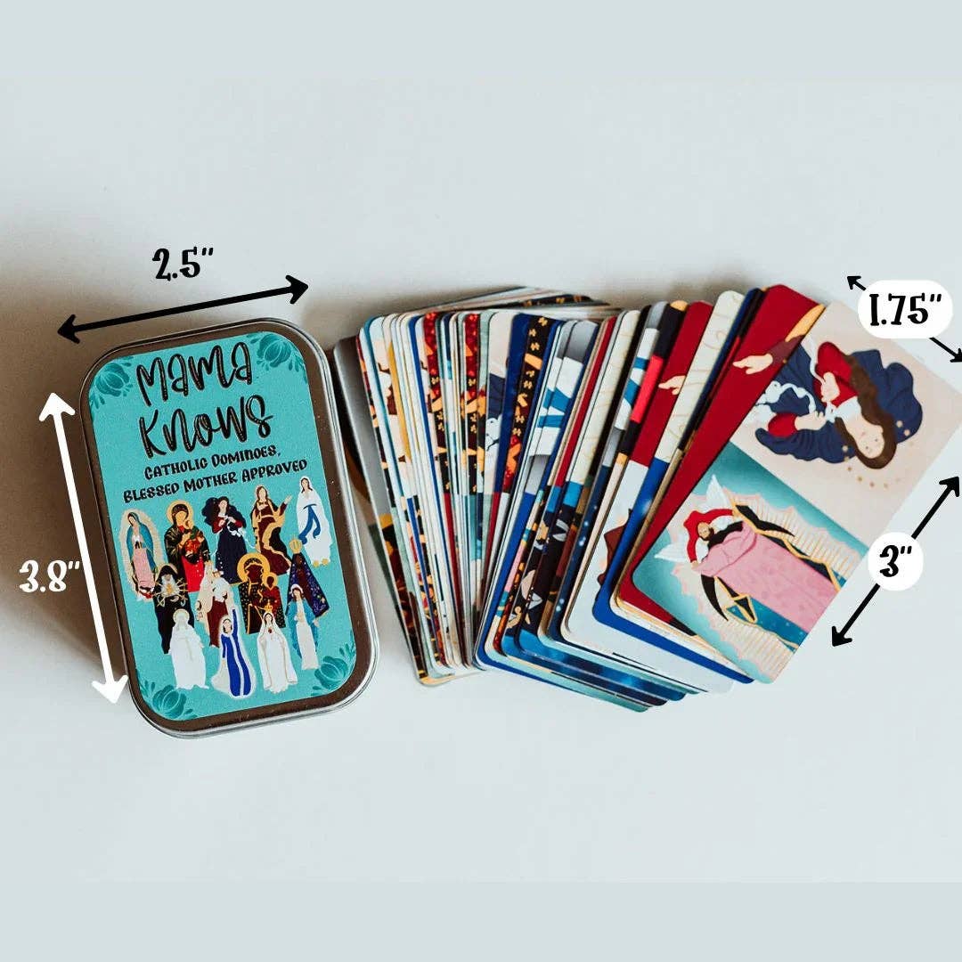 worthy of Agape - Wholesale Card Game - MamaKnows - Catholic Dominoes with the Blessed Virgin (Card Deck)2