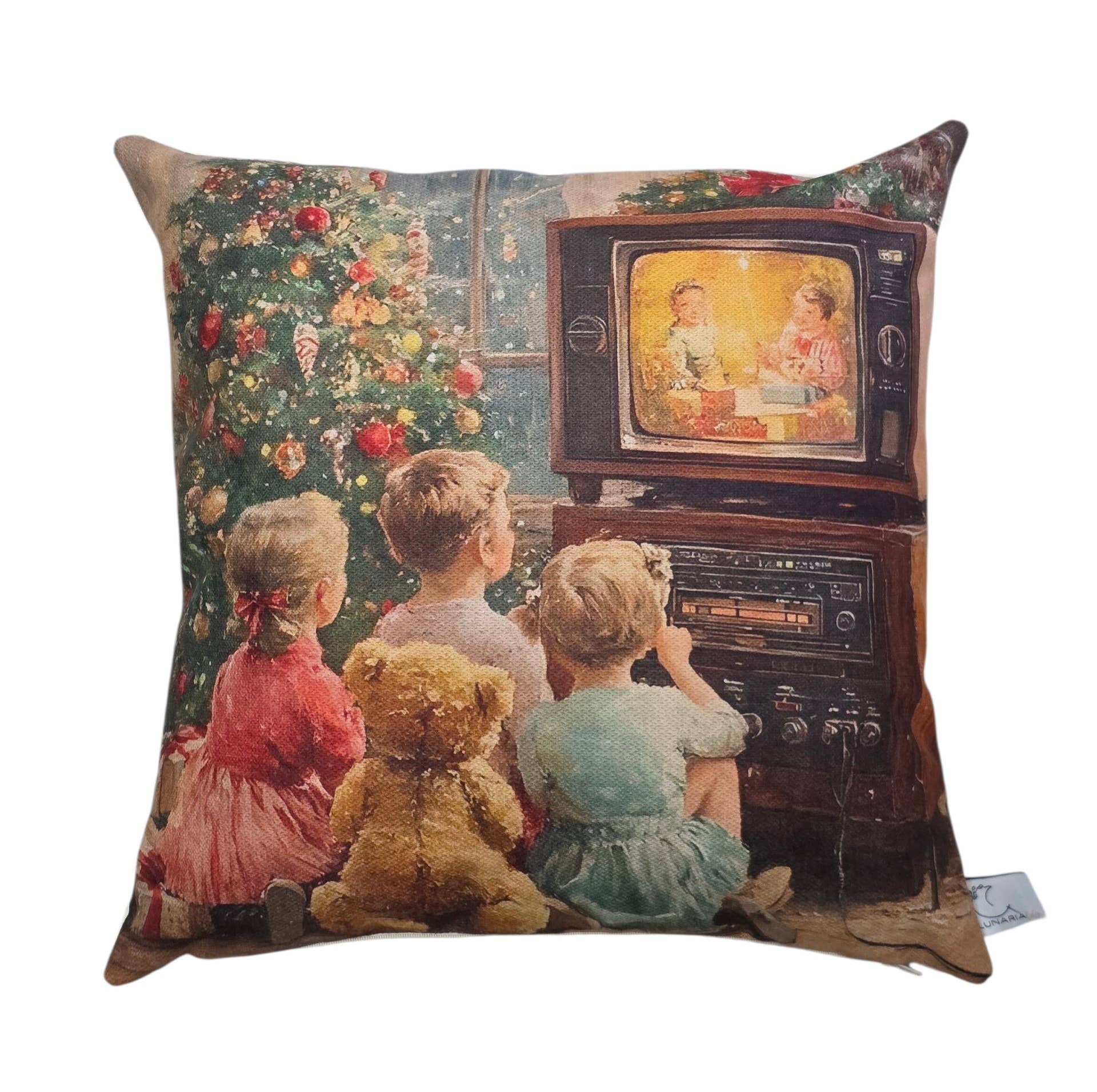 Lunaria Lab – wholesale Dekorativ kudde – Vintage Christmas Family kuddfodral12
