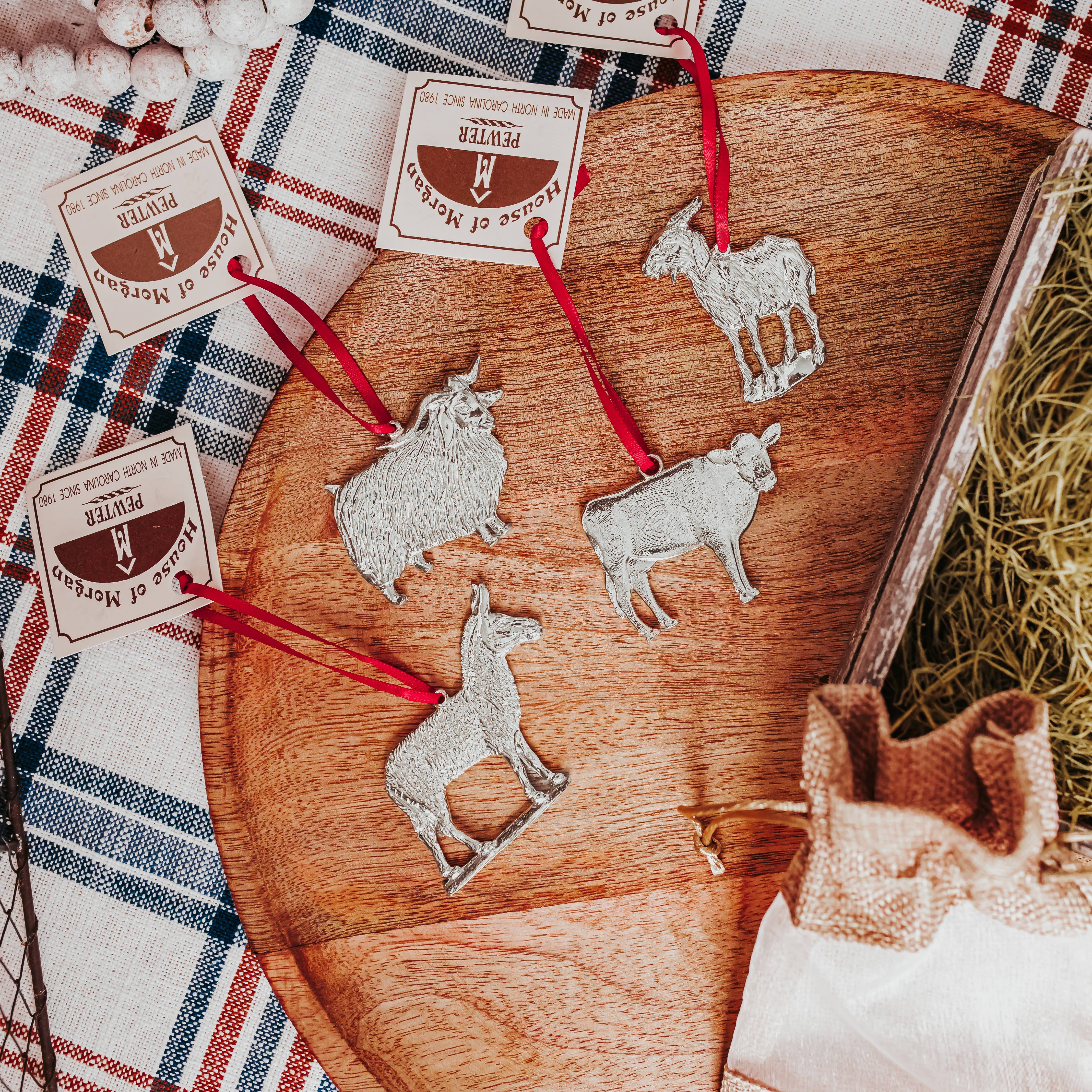 House of Morgan Pewter - Wholesale Ornament - Farm Ornaments - Farm Animals - Farmer Ornaments23