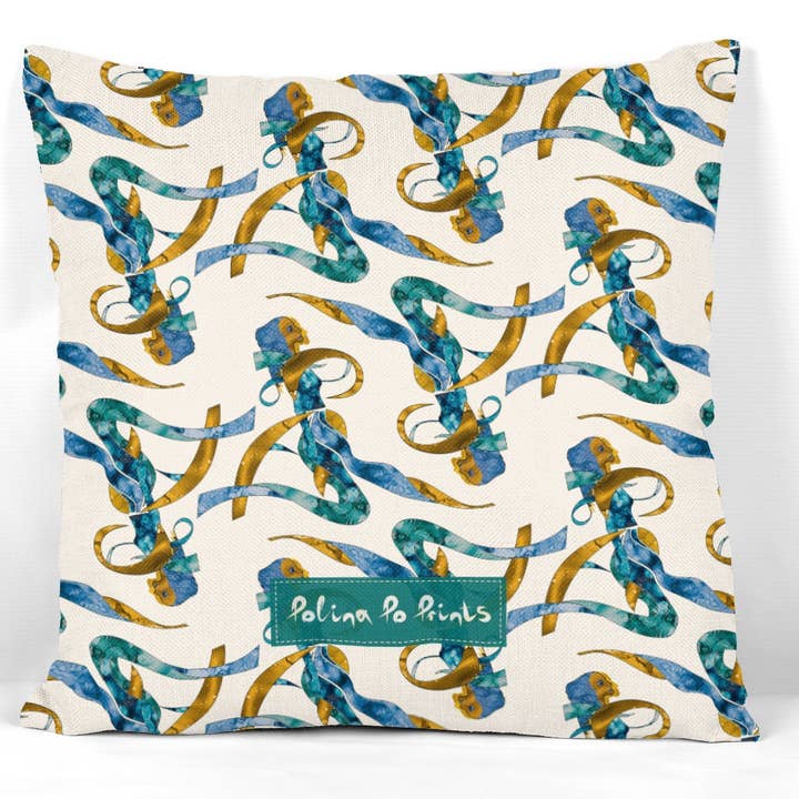 Fronha ART NOUVEAU. Capa de Almofada Náutica, Decoração Costeira por atacado de Polina Po Prints