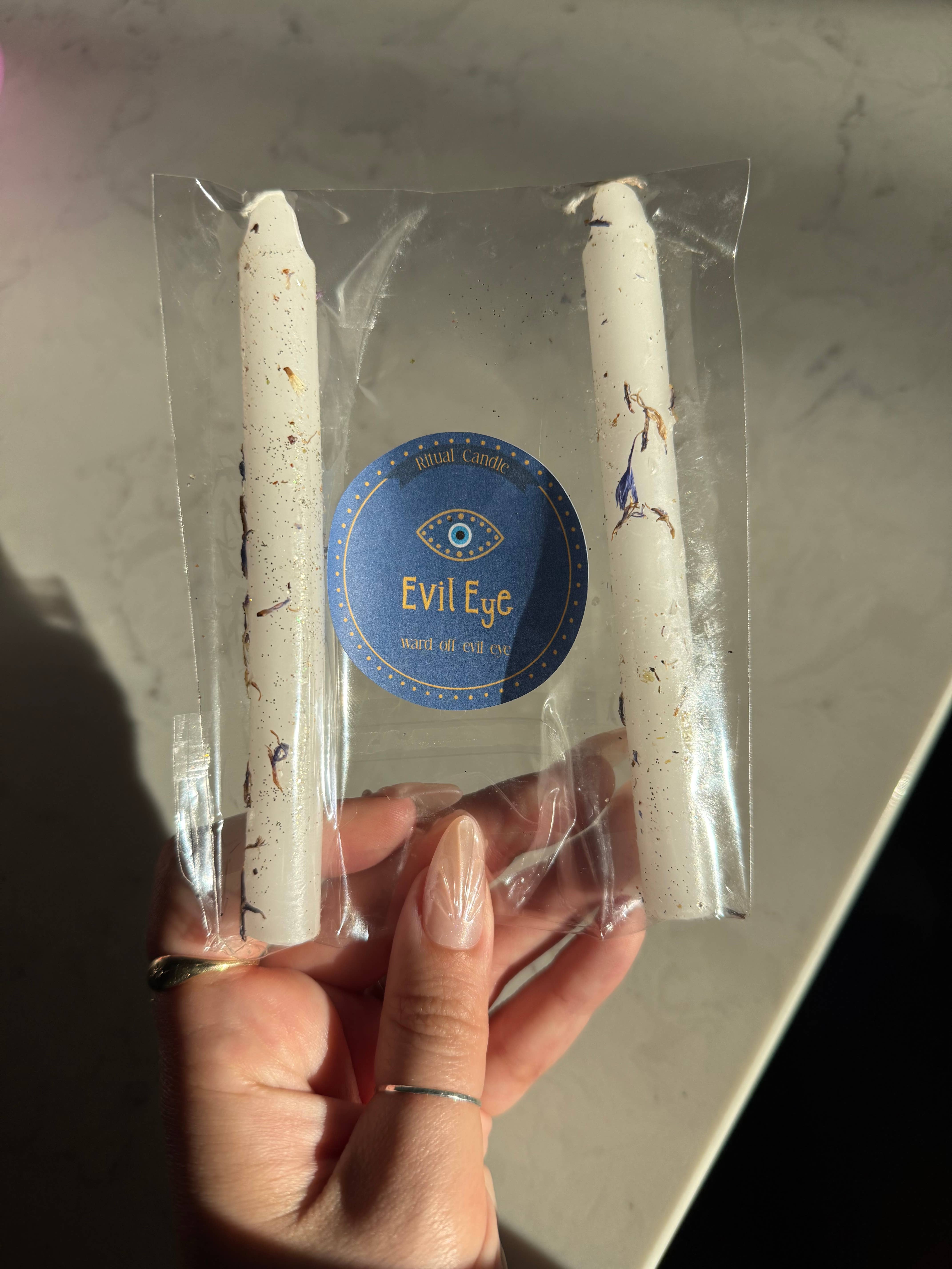 Sapphire & Sage - Wholesale Meditation Supplies - Evil Eye Ritual Candle - Protection & Spiritual Shield