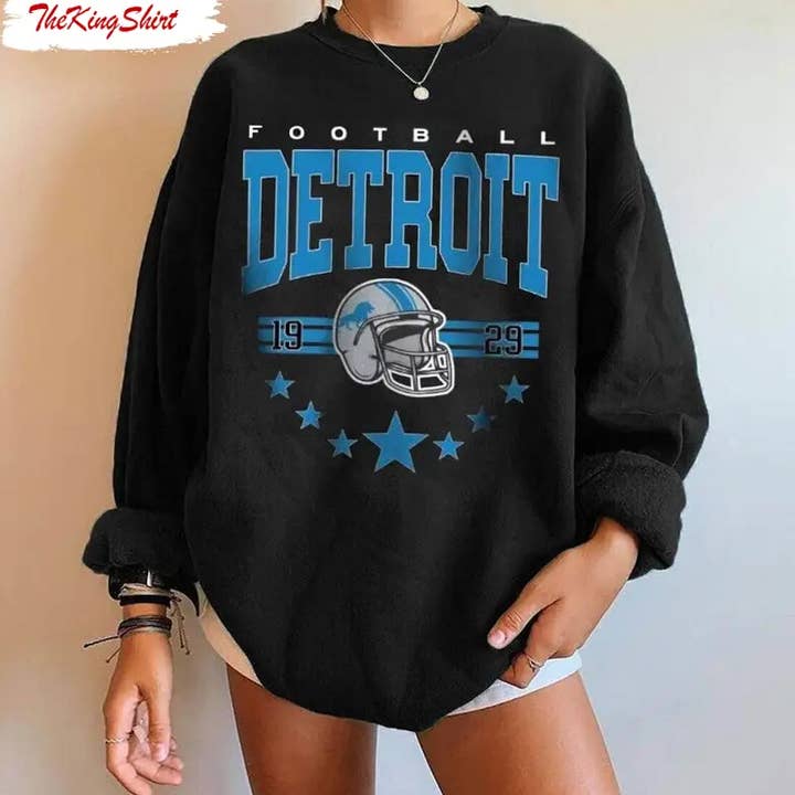 Detroit Lions Sweatshirt - Trendy søndagsfodbold unisex for engroshandel hos TheKingShirt