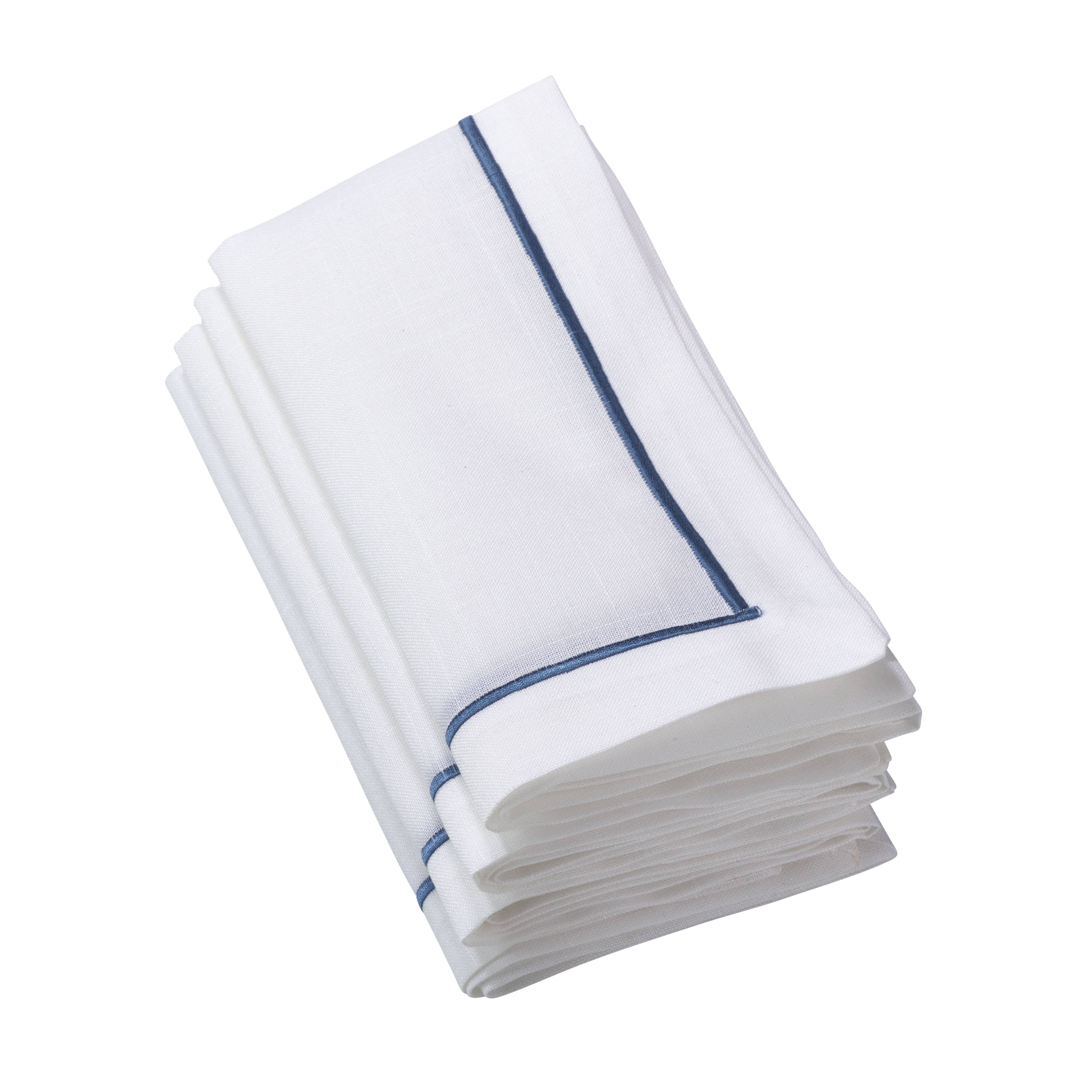 Saro Lifestyle - Wholesale Dinner & Cloth Napkin - Embroidered Line Design Napkin9