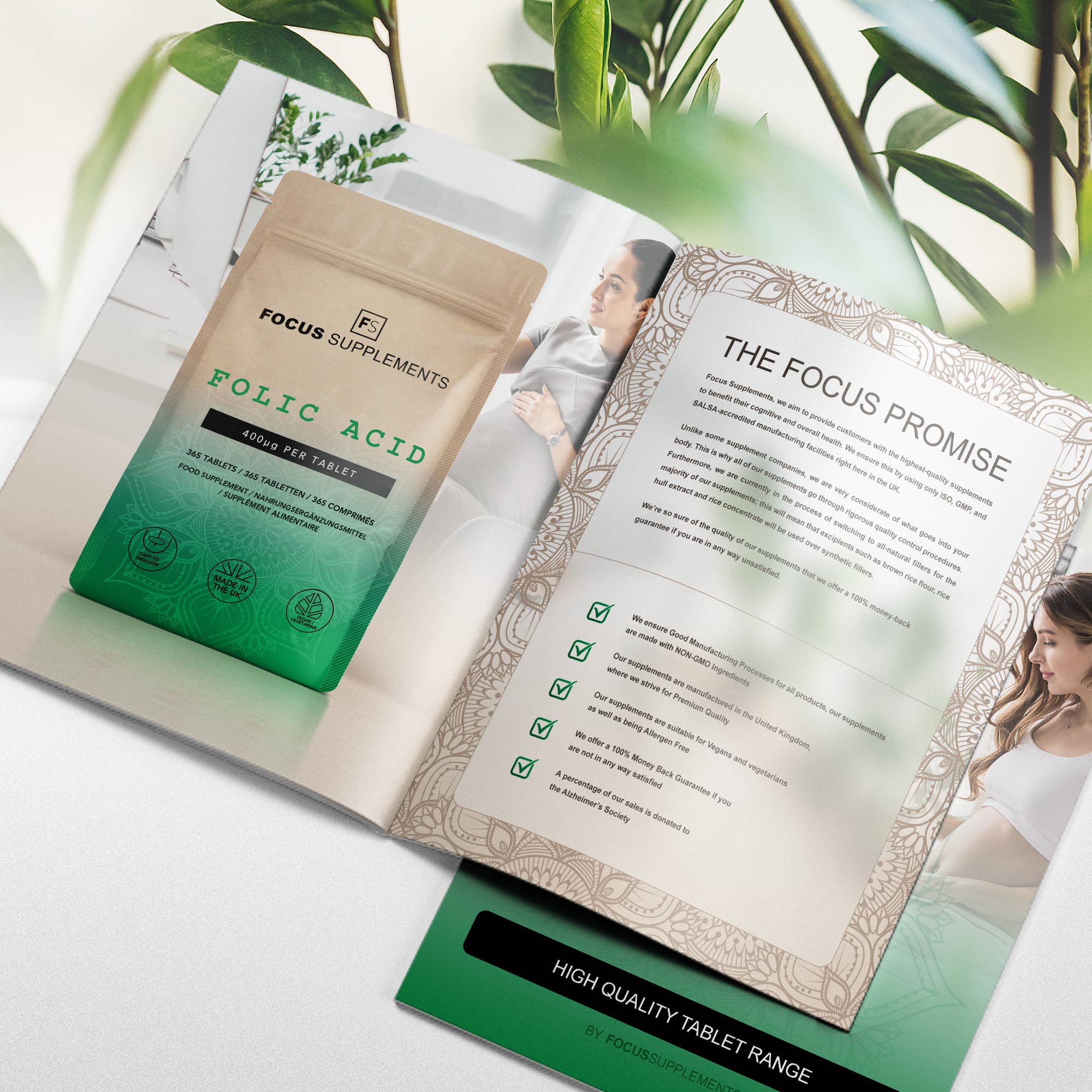 Focus Supplements - Vente Supplément oral/vitamine - Acide folique (400 µg) 365 comprimés2