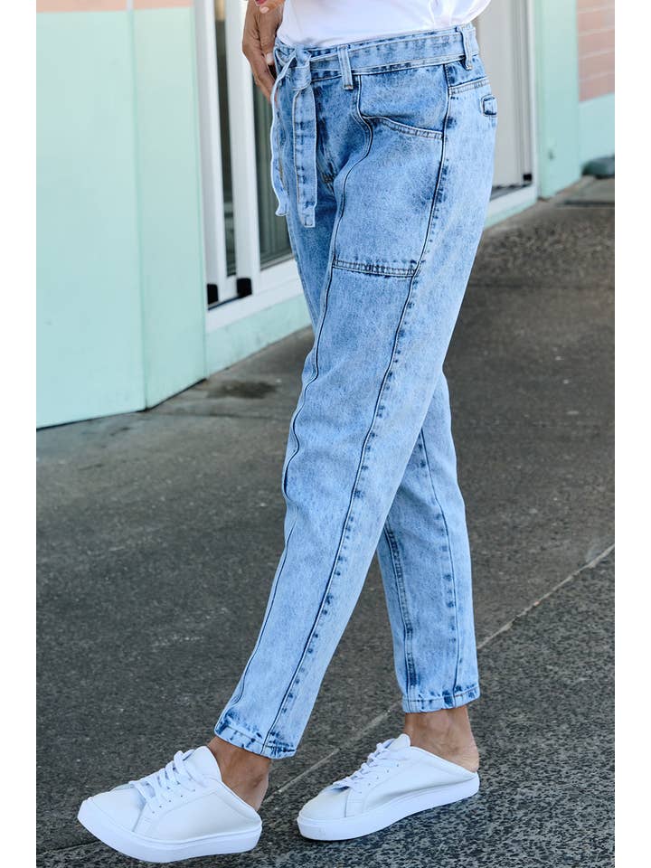 Carolina Lifestyle – wholesale Jeans - Dam – Sabrina slips midja Jeans tvätta blå