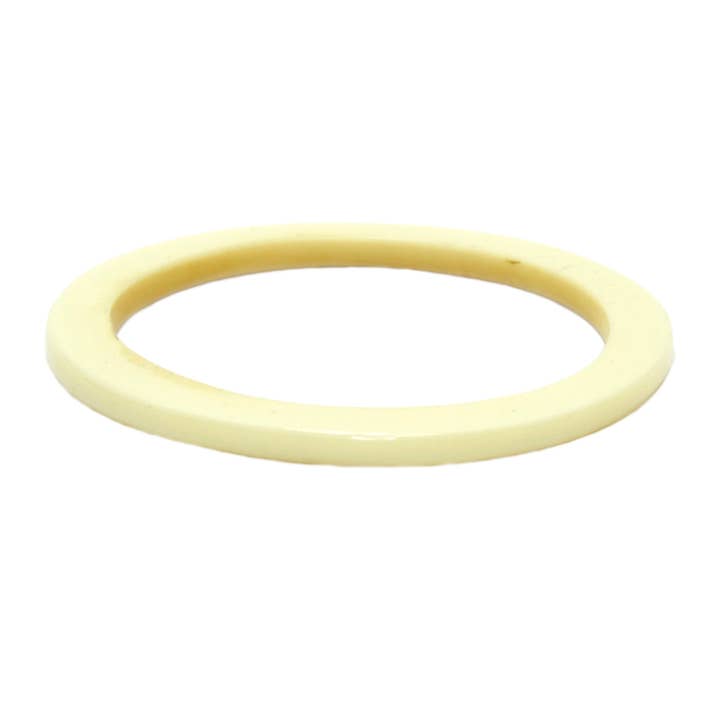 Erik & Mike - Wholesale Bangle Bracelet - Bangle Resin Skinny Circle Slice in Ivory