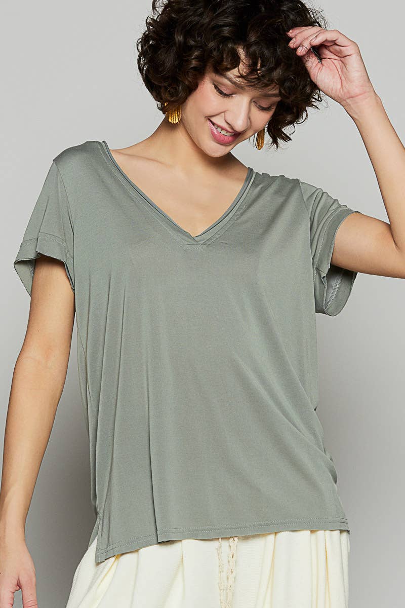 Pol Clothing - Wholesale Knit Top - Women's - Basic V-neck Knit Top19
