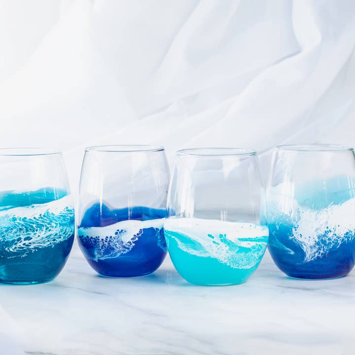 Ocean Resin Stemless Wine Glass and other Purchase Wholesale seaglass. Free Returns & Net 60 Terms on Faire trending on Faire.