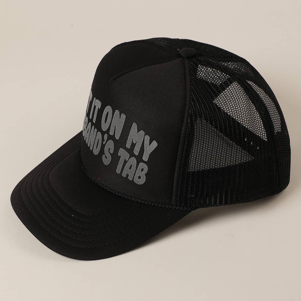 Fashion City - Wholesale Trucker Hat - Women's - Put It On My Husband's Tab Mesh Back Foam Trucker Hat2