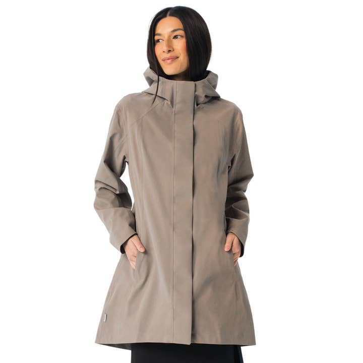Earthy Taupe | Women's Waterproof Rain Jacket for wholesale by Jan & Jul