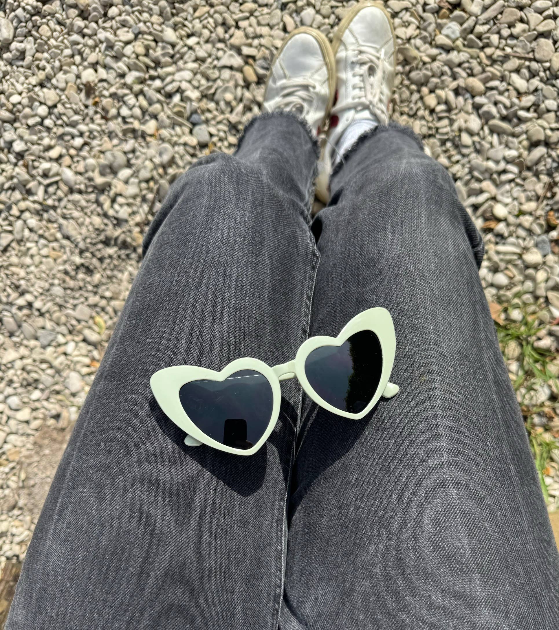 Les Vilaines Filles - Wholesale Zonnebril - Dames - Zonnebril in hartvorm, groene kleur0