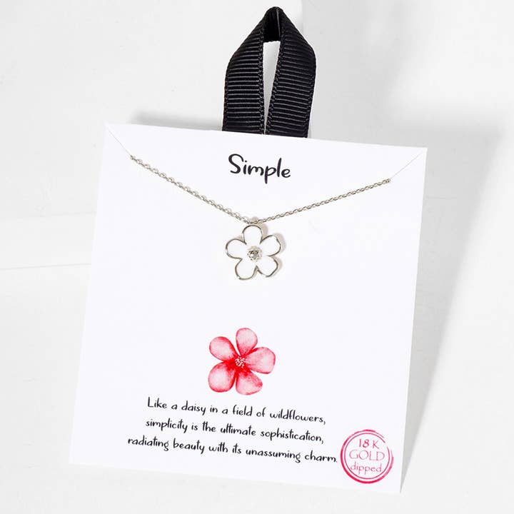 Yndig emalje marguerit blomster vedhæng halskæde for engroshandel hos SOPHIA WHOLESALE