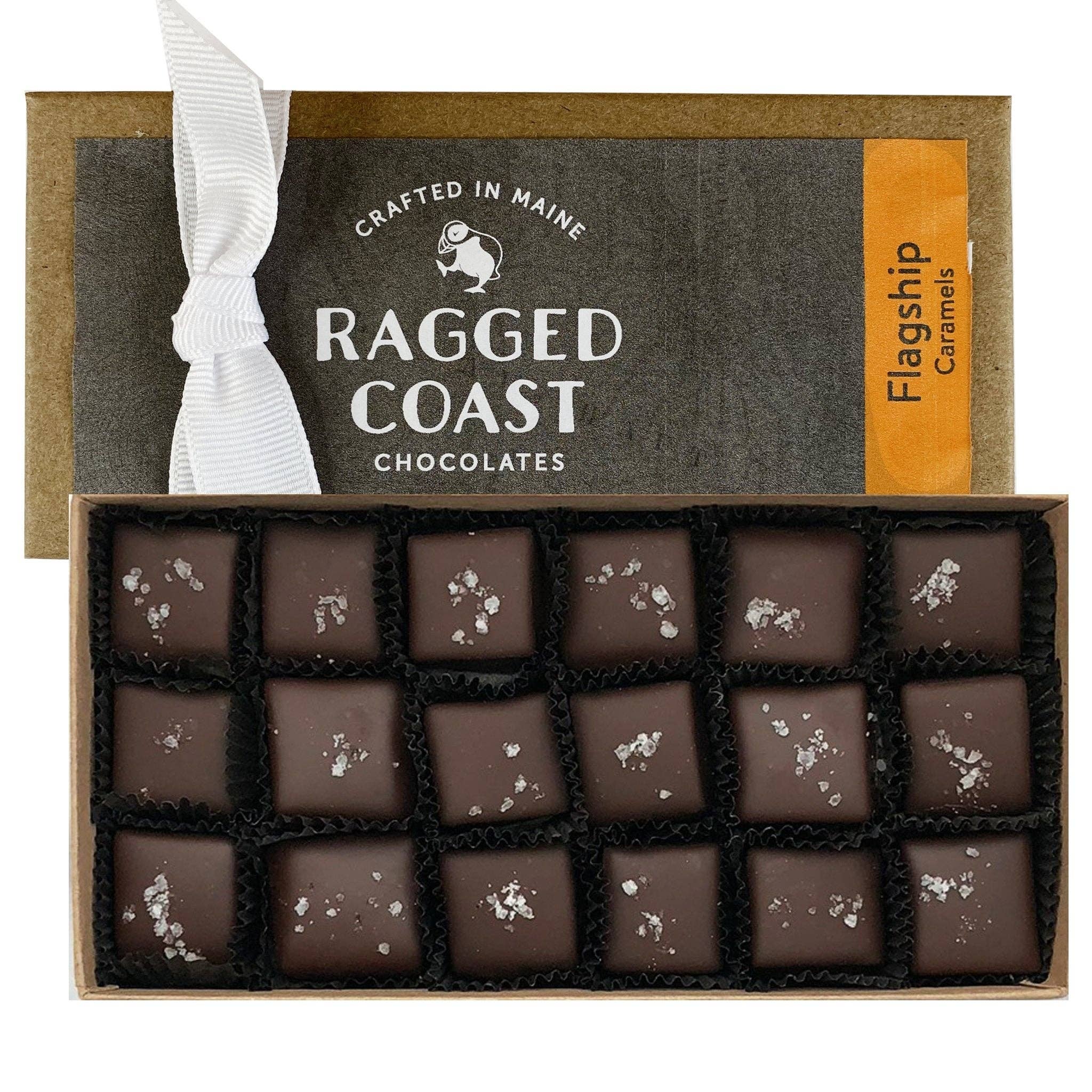Ragged Coast Chocolates - Wholesale Chocolate Box - Vanilla & Sea Salt ("Flagship") Caramel Boxed Assortments0