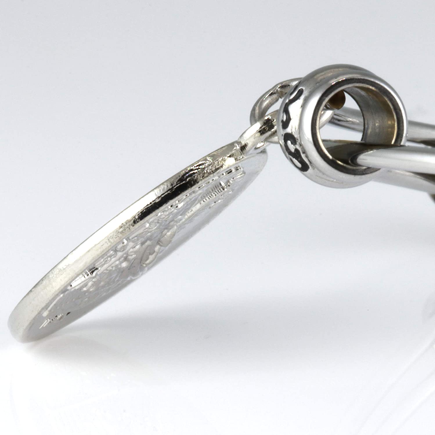 Dave The Bunny – Großhandel Armband mit Charms/Anhängern – Erzengel Michael | Schutzarmbänder für Frauen Edelstahl St. Michael Armreif mit religiösem Schmuck für Frauen von St. Michael oder San Miguel Arcangel Schutzarmband für Männer und Frauen6