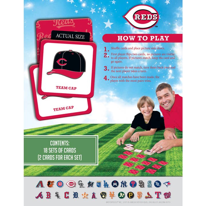 Masterpieces Puzzles - Wholesale Card Game - Cincinnati Reds Matching Game