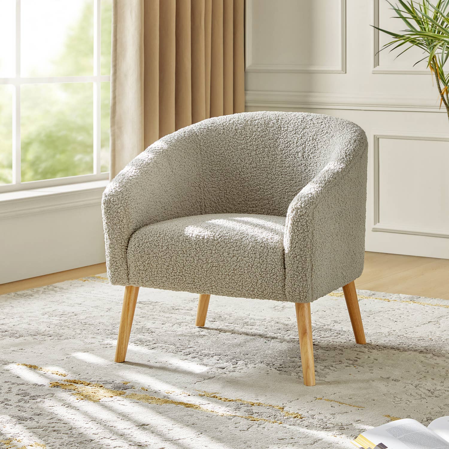 Karat Home - Wholesale Chair - Nell Boucle Armchair1