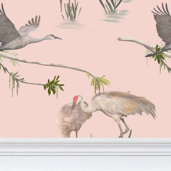 Heartspace Art - Wholesale Wallpaper - Florida Sandhill Crane Wallpaper2