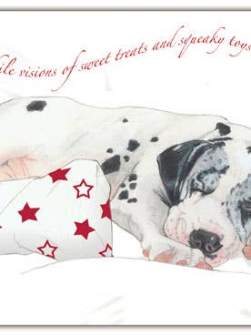 Lot de 10 cartes de Noël Great Dane Sweet Baby Dane pour la vente par Pipsqueak Productions