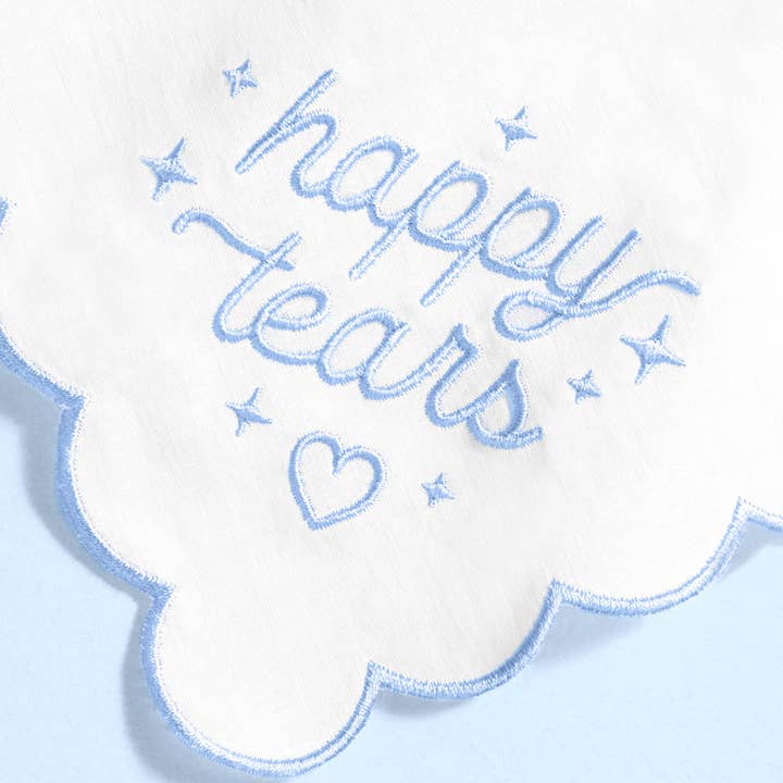 xo, Fetti - Wholesale Handkerchief - Women's - Happy Tears Handkerchief - embroidered handkerchief