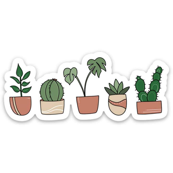 Pegatina amigos de plantas para venta al por mayor de The Doodle Shop