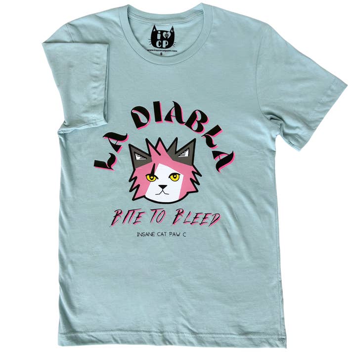 La Diabla: 'Bite To Bleed' Unisex T-Shirt for wholesale by Insane Cat Paw C