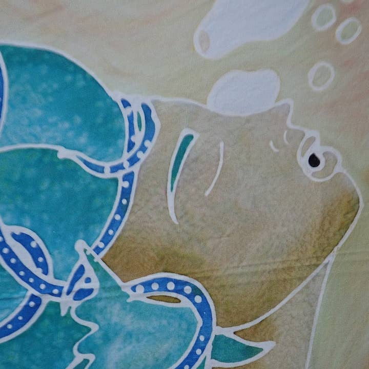 Ubud Glass – Engroshandel Gobelin/tekstil – Håndmalet Batik Sarong, Wall Art, Ocean3