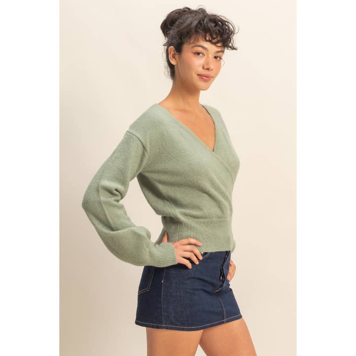 HYFVE - Wholesale Knit Sweater - Women's - Surplice V Neck Sweater7