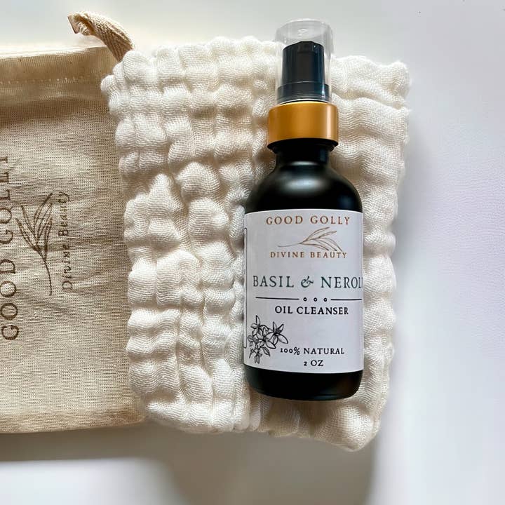 Oil cleanser | basil + neroli | organic skincare for wholesale by Salt + Soul Skincare