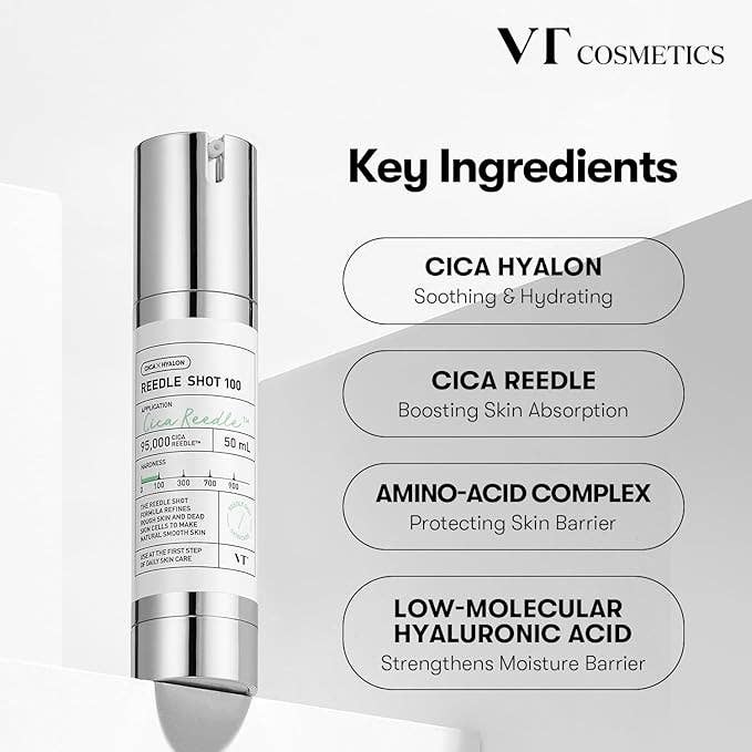 Glowiss - Wholesale Facial Serum/Concentrate - VT COSMETICS CICA Reedle Shot 100 Essence 50ml 1.69 fl oz
