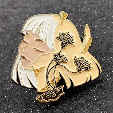 Crinoid 3-D Soft Enamel Pin for wholesale by Journeybunny