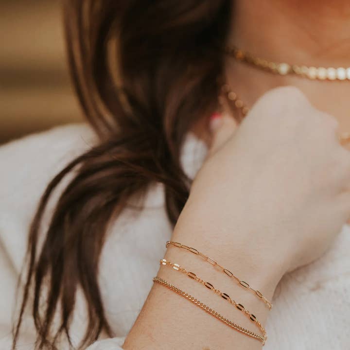 Hello Adorn - Wholesale Link & Chain Bracelet - Lace Bracelet | 14kt Gold Fill + Sterling Silver0